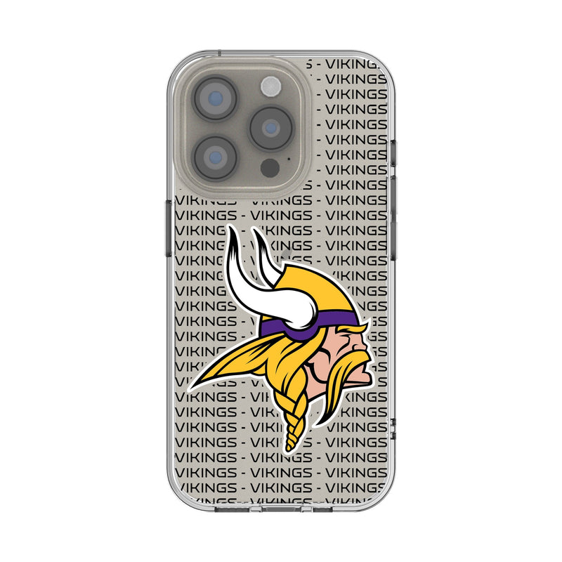 Minnesota Vikings Text Backdrop iPhone Clear Phone Case for Apple iPhone