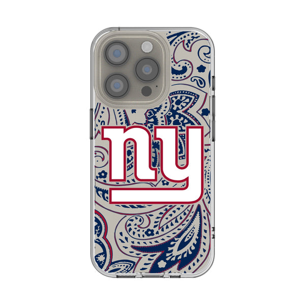 New York Giants Paisley iPhone Clear Phone Case for Apple iPhone