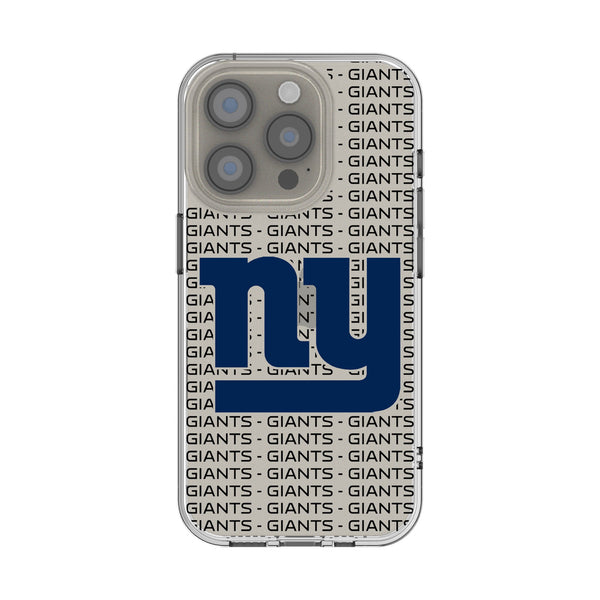 New York Giants Text Backdrop iPhone Clear Phone Case for Apple iPhone