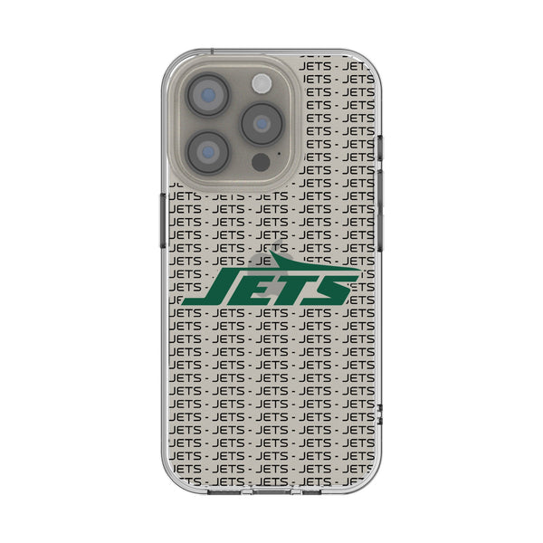 New York Jets Text Backdrop iPhone Clear Phone Case for Apple iPhone