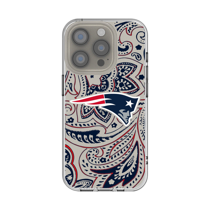 New England Patriots Paisley iPhone Clear Phone Case for Apple iPhone