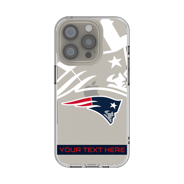 New England Patriots Personalized Tilt iPhone Clear Phone Case for Apple iPhone