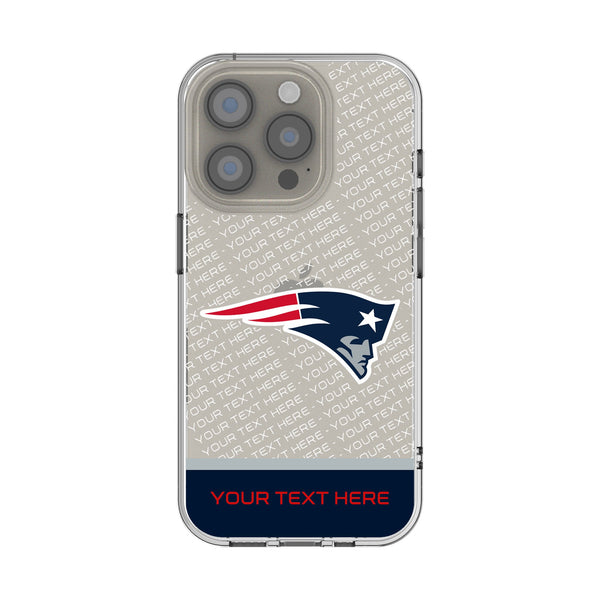 New England Patriots Personalized EndZone Plus iPhone Clear Phone Case for Apple iPhone