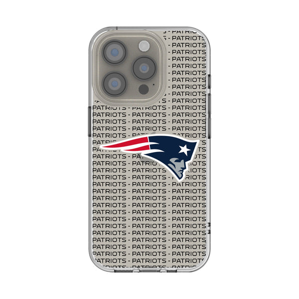 New England Patriots Text Backdrop iPhone Clear Phone Case for Apple iPhone