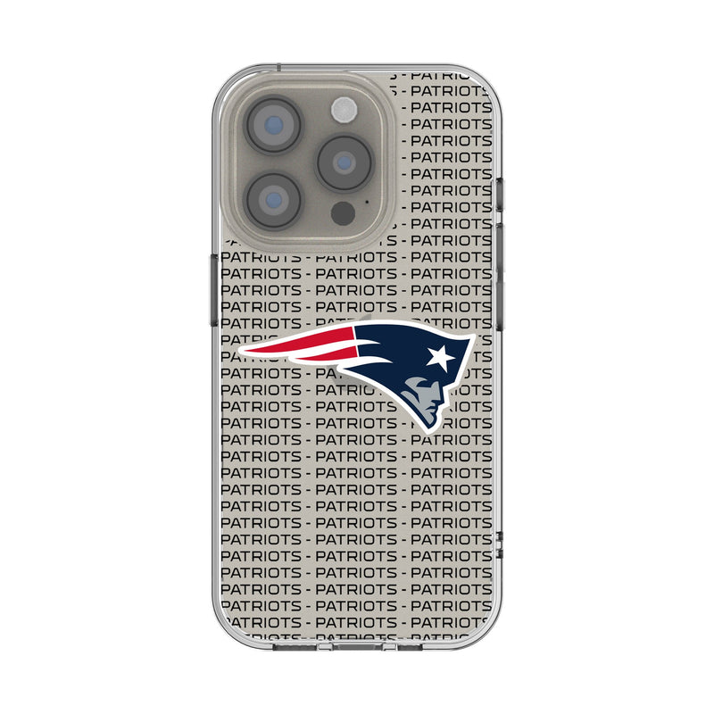 New England Patriots Text Backdrop iPhone Clear Phone Case for Apple iPhone