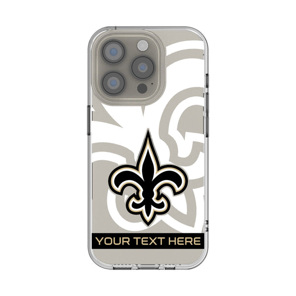 New Orleans Saints Personalized Tilt iPhone Clear Phone Case for Apple iPhone
