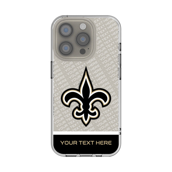 New Orleans Saints Personalized EndZone Plus iPhone Clear Phone Case for Apple iPhone