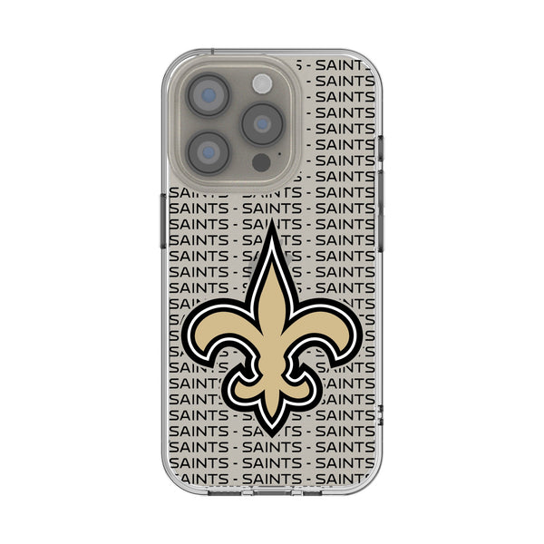 New Orleans Saints Text Backdrop iPhone Clear Phone Case for Apple iPhone