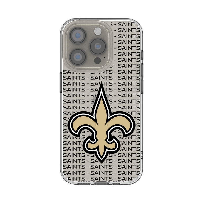 New Orleans Saints Text Backdrop iPhone Clear Phone Case for Apple iPhone