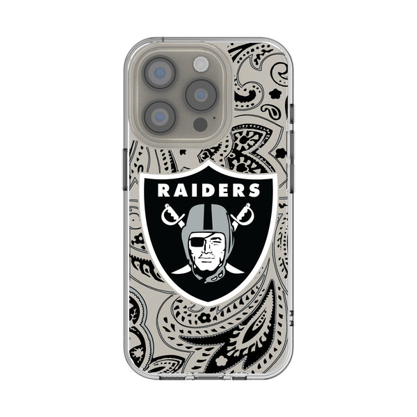 Las Vegas Raiders Paisley iPhone Clear Phone Case for Apple iPhone
