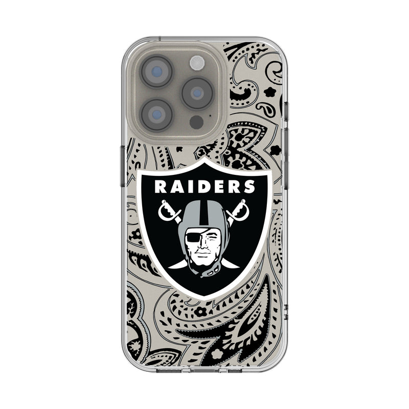 Las Vegas Raiders Paisley iPhone Clear Phone Case for Apple iPhone