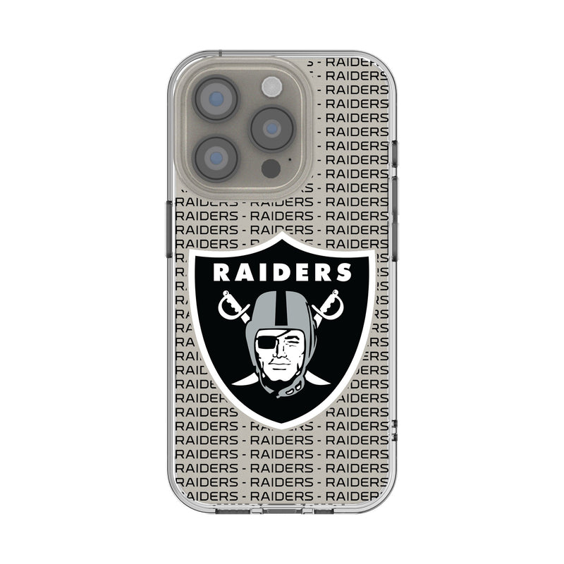 Las Vegas Raiders Text Backdrop iPhone Clear Phone Case for Apple iPhone