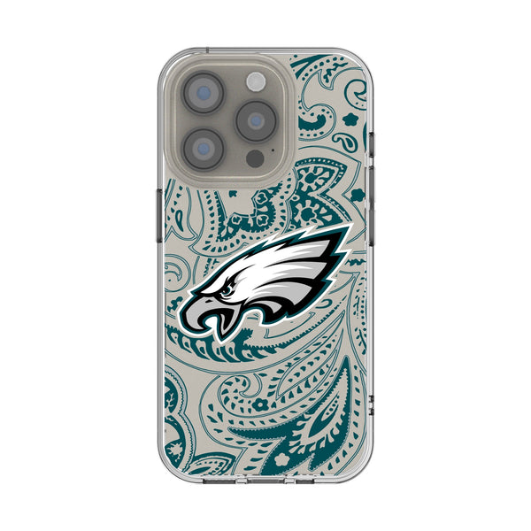 Philadelphia Eagles Paisley iPhone Clear Phone Case for Apple iPhone