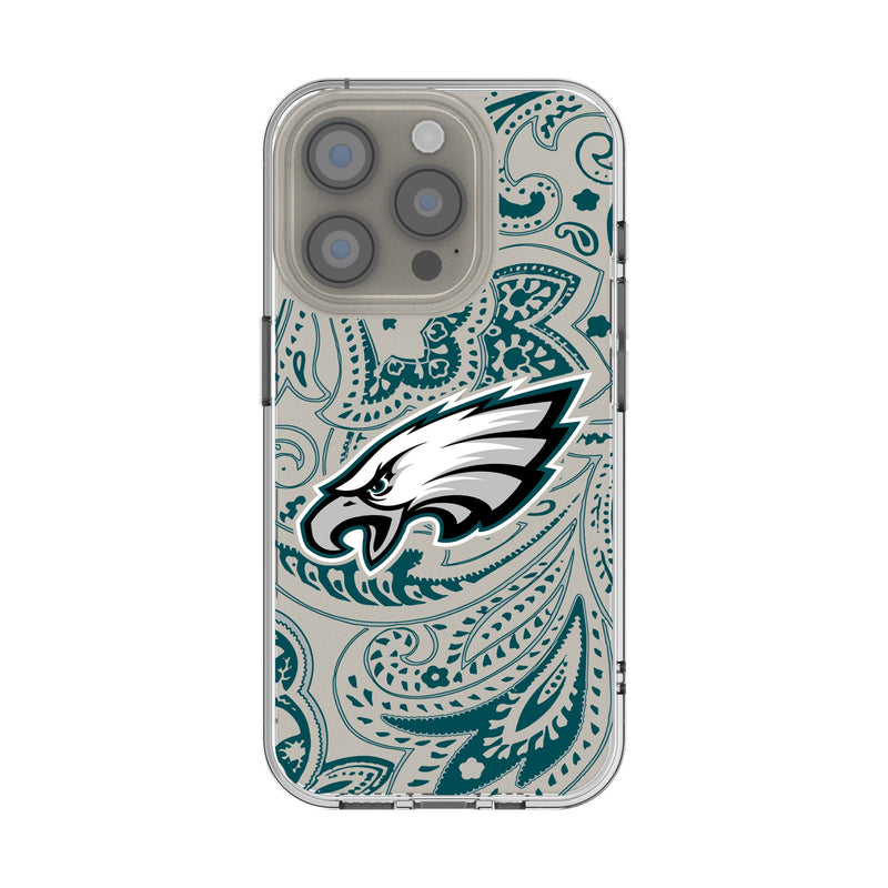 Philadelphia Eagles Paisley iPhone Clear Phone Case for Apple iPhone