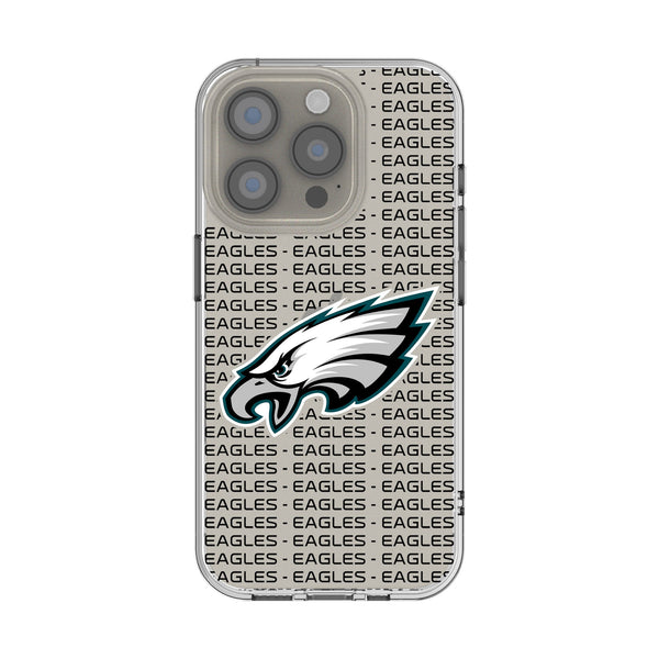 Philadelphia Eagles Text Backdrop iPhone Clear Phone Case for Apple iPhone