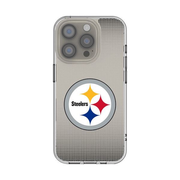 Pittsburgh Steelers Linen iPhone Clear Phone Case for Apple iPhone