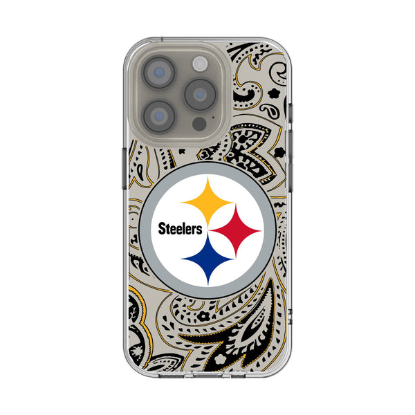 Pittsburgh Steelers Paisley iPhone Clear Phone Case for Apple iPhone