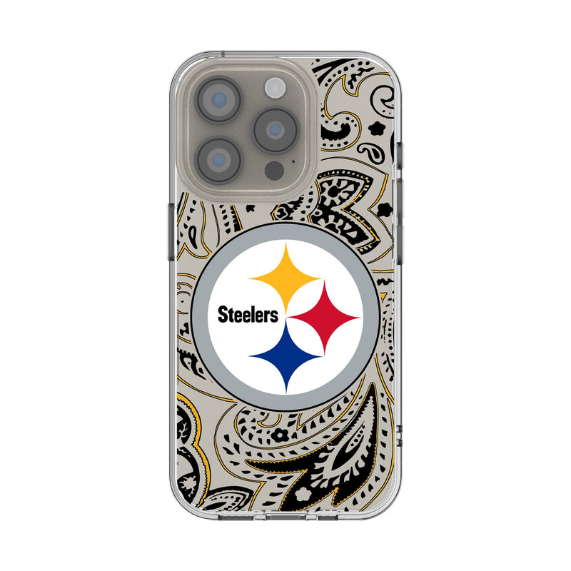 Pittsburgh Steelers Paisley iPhone Clear Phone Case for Apple iPhone