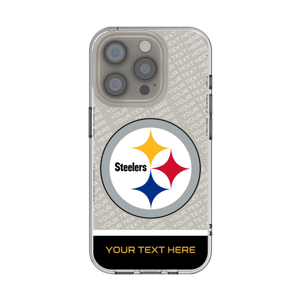 Pittsburgh Steelers Personalized EndZone Plus iPhone Clear Phone Case for Apple iPhone