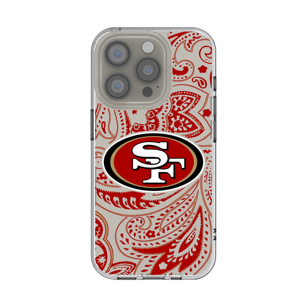 San Francisco 49ers Paisley iPhone Clear Phone Case for Apple iPhone