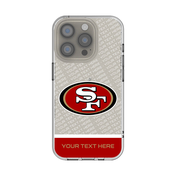 San Francisco 49ers Personalized EndZone Plus iPhone Clear Phone Case for Apple iPhone