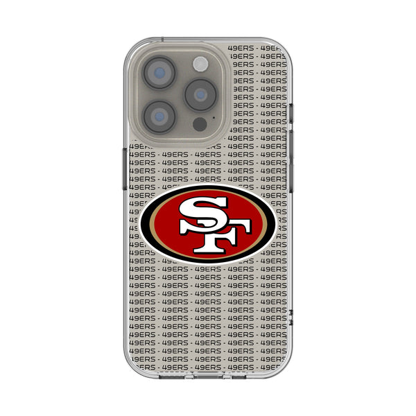 San Francisco 49ers Text Backdrop iPhone Clear Phone Case for Apple iPhone