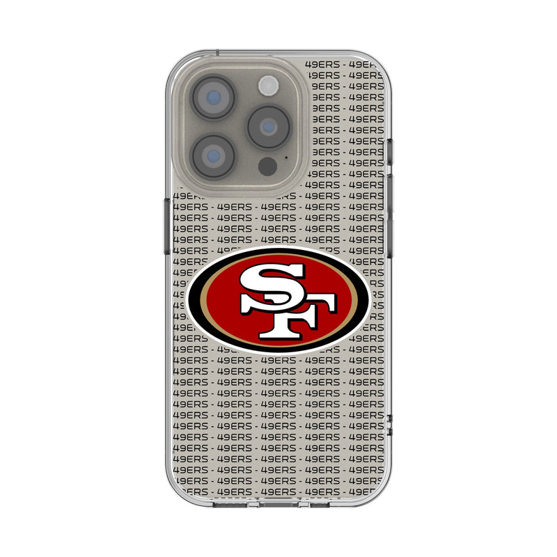 San Francisco 49ers Text Backdrop iPhone Clear Phone Case for Apple iPhone