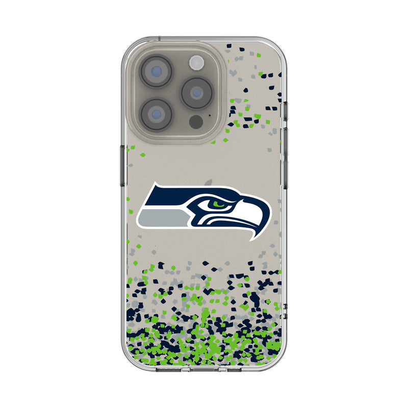 Seattle Seahawks Confetti iPhone Clear Phone Case for Apple iPhone
