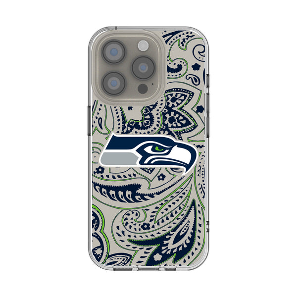 Seattle Seahawks Paisley iPhone Clear Phone Case for Apple iPhone