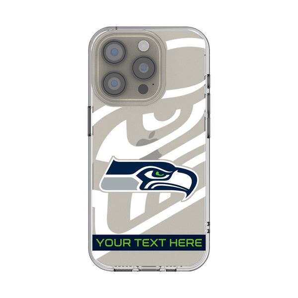 Seattle Seahawks Personalized Tilt iPhone Clear Phone Case for Apple iPhone