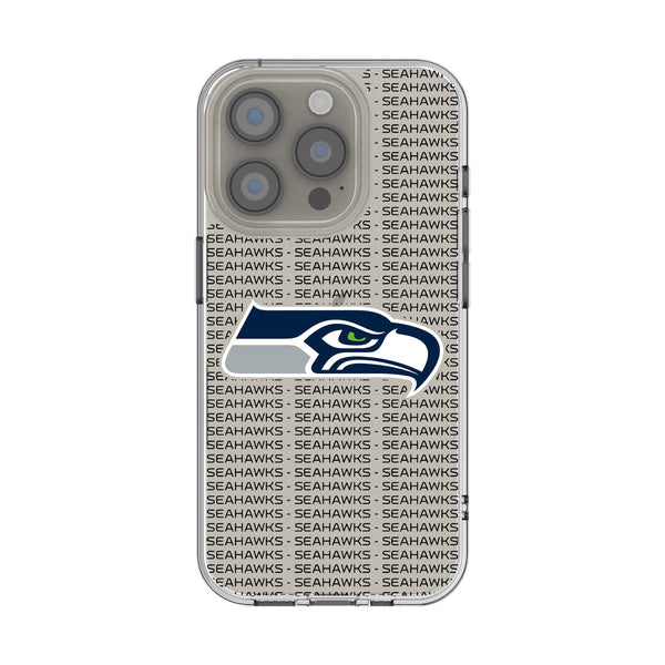 Seattle Seahawks Text Backdrop iPhone Clear Phone Case for Apple iPhone