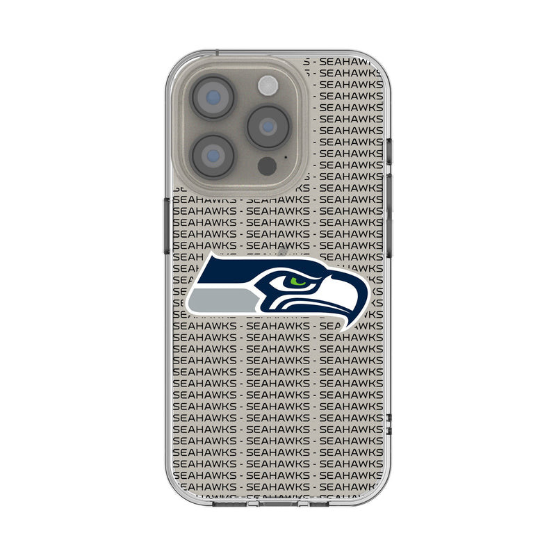 Seattle Seahawks Text Backdrop iPhone Clear Phone Case for Apple iPhone