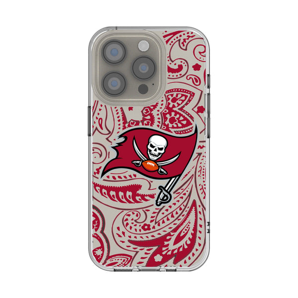 Tampa Bay Buccaneers Paisley iPhone Clear Phone Case for Apple iPhone