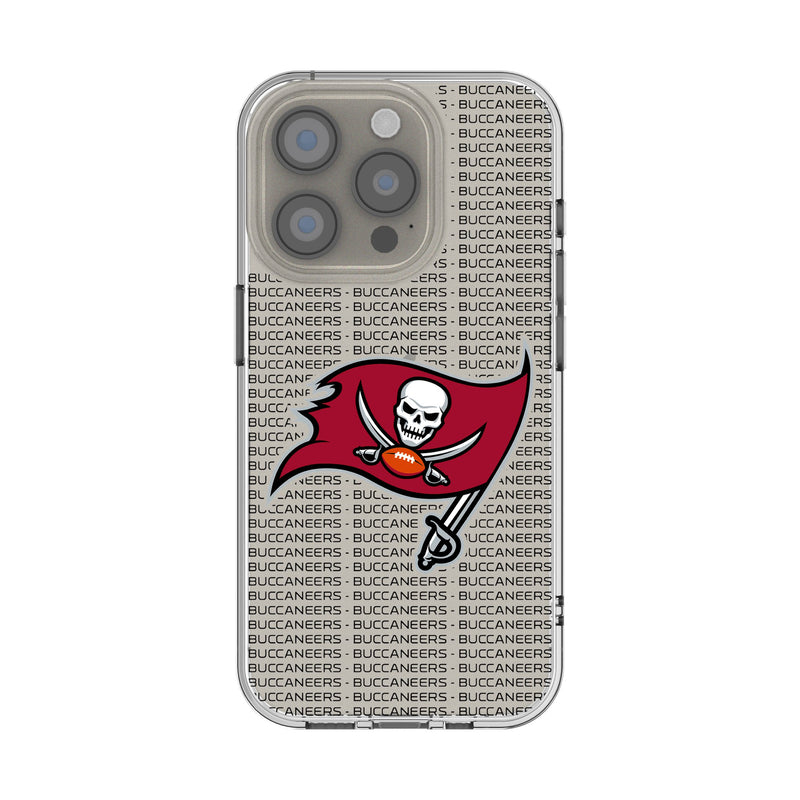 Tampa Bay Buccaneers Text Backdrop iPhone Clear Phone Case for Apple iPhone