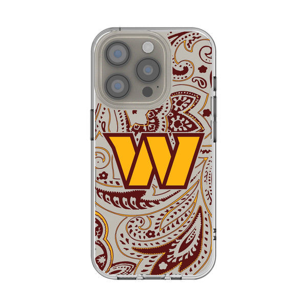 Washington Commanders Paisley iPhone Clear Phone Case for Apple iPhone