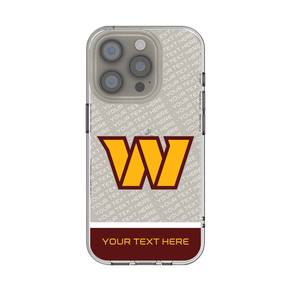 Washington Commanders Personalized EndZone Plus iPhone Clear Phone Case for Apple iPhone