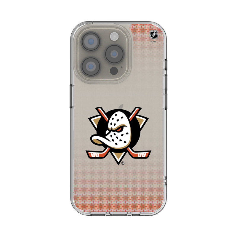 Anaheim Ducks Linen iPhone Clear Phone Case for Apple iPhone