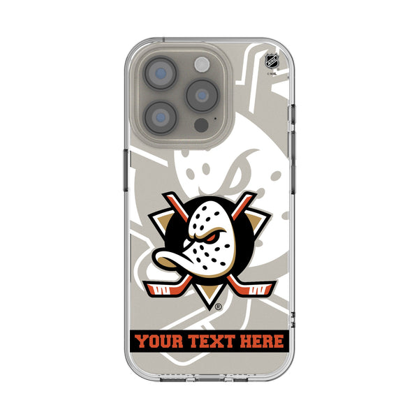 Anaheim Ducks Personalized Tilt iPhone Clear Phone Case for Apple iPhone