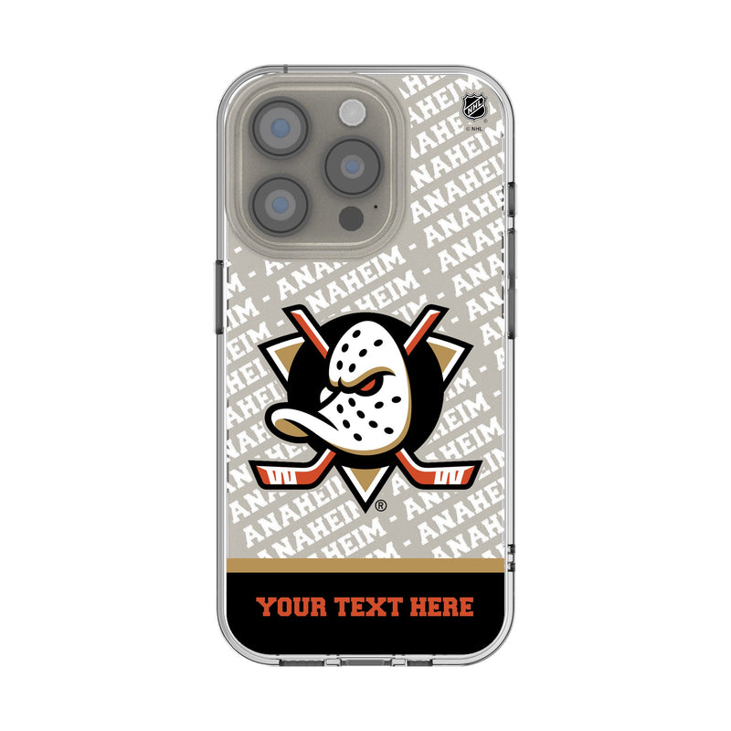 Anaheim Ducks Personalized EndZone Plus iPhone Clear Phone Case for Apple iPhone