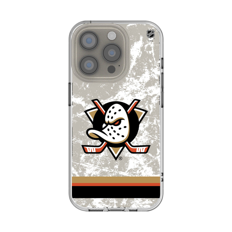 Anaheim Ducks Ice Stripe iPhone Clear Phone Case for Apple iPhone