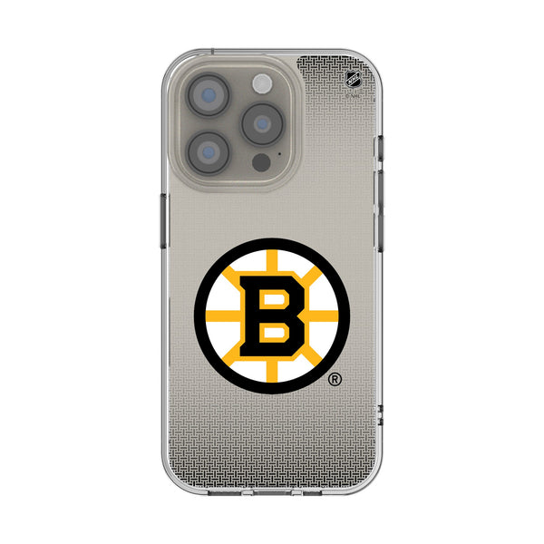 Boston Bruins Linen iPhone Clear Phone Case for Apple iPhone