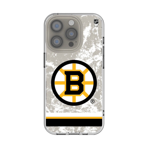Boston Bruins Ice Stripe iPhone Clear Phone Case for Apple iPhone