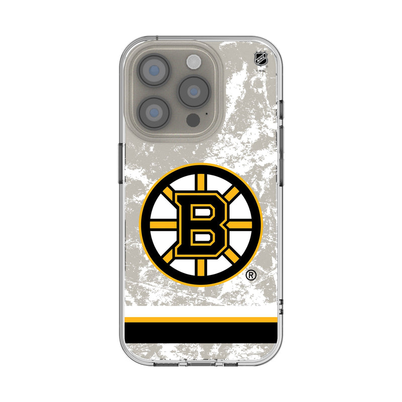 Boston Bruins Ice Stripe iPhone Clear Phone Case for Apple iPhone