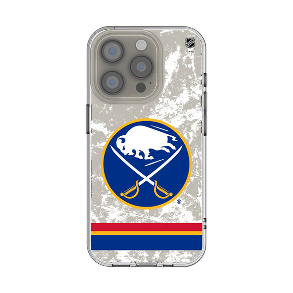 Buffalo Sabres Ice Stripe iPhone Clear Phone Case for Apple iPhone