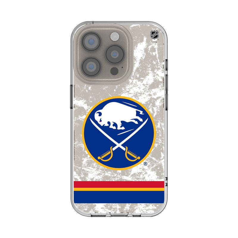 Buffalo Sabres Ice Stripe iPhone Clear Phone Case for Apple iPhone