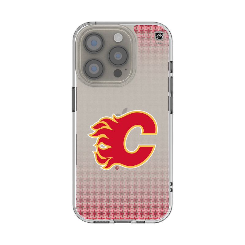 Calgary Flames Linen iPhone Clear Phone Case for Apple iPhone
