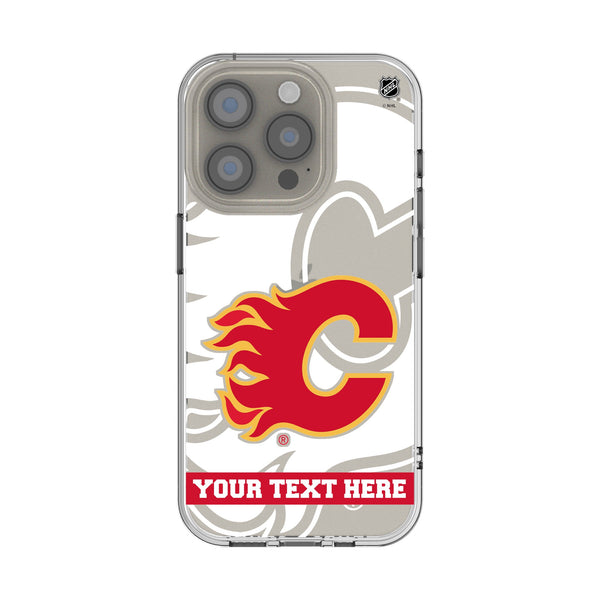 Calgary Flames Personalized Tilt iPhone Clear Phone Case for Apple iPhone