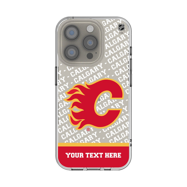 Calgary Flames Personalized EndZone Plus iPhone Clear Phone Case for Apple iPhone