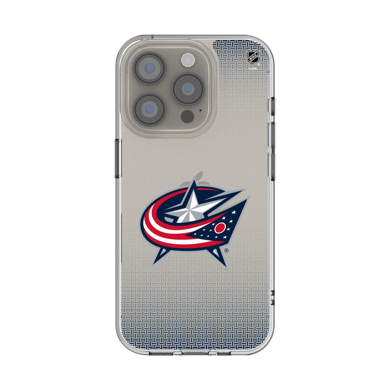 Columbus Blue Jackets Linen iPhone Clear Phone Case for Apple iPhone