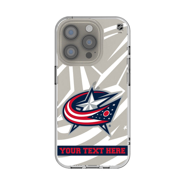 Columbus Blue Jackets Personalized Tilt iPhone Clear Phone Case for Apple iPhone